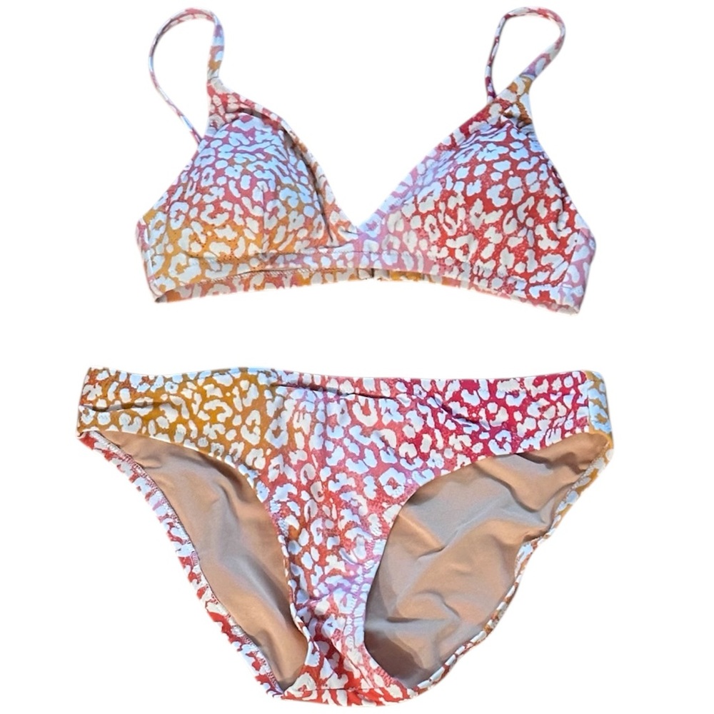 J. Crew Vibrant Pink and Orange Bikini